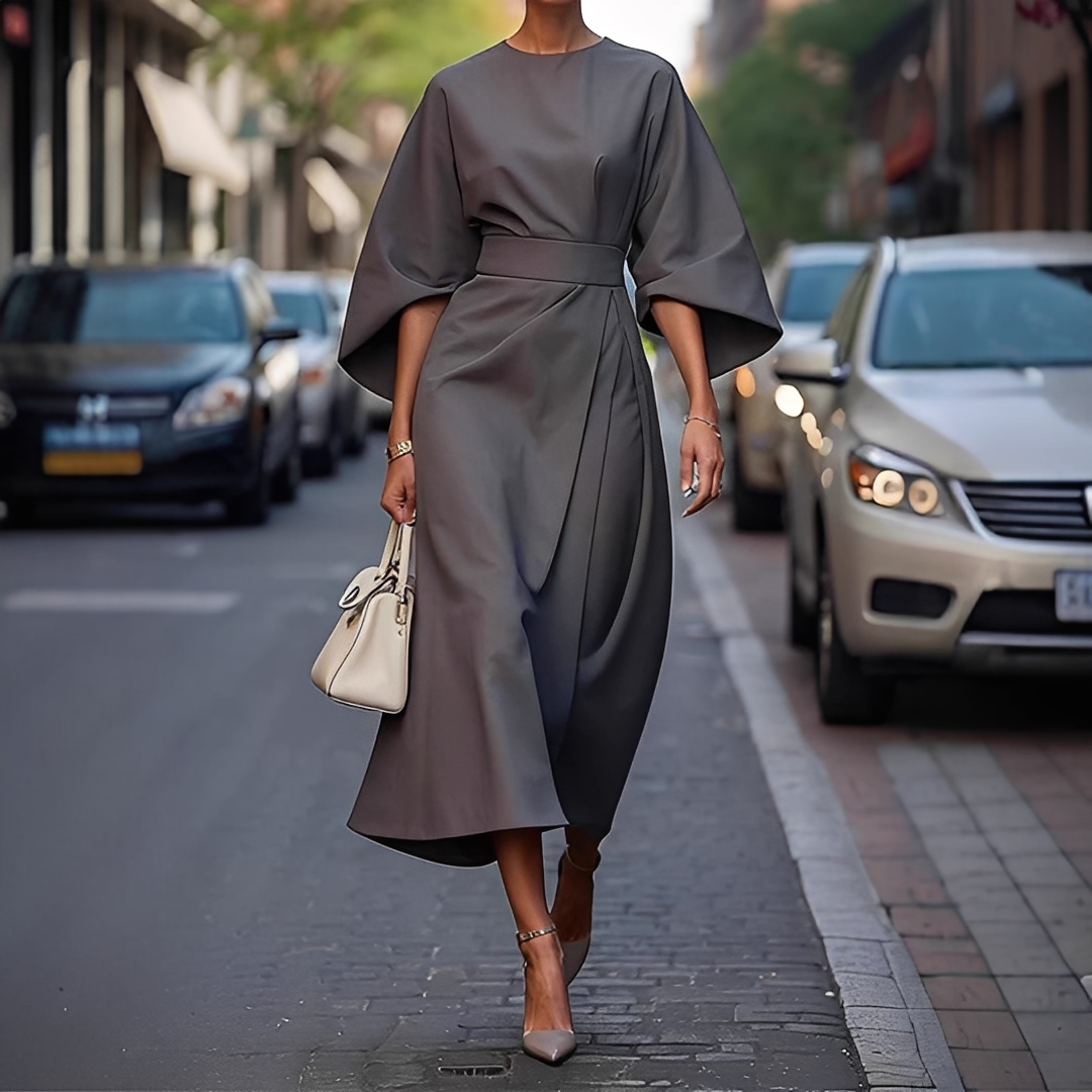 Lauriane - Schickes Damenkleid mit Laternenärmeln