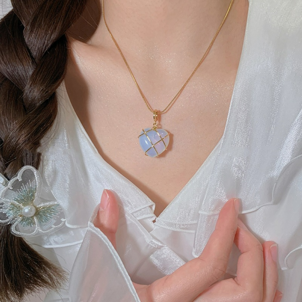 Herzcollier aus Edelstein - Herzcollier von Prinzessin