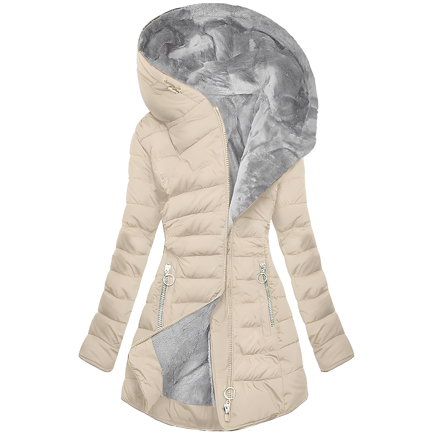Jasmine - Moderne Damen-Winterjacke mit Kapuze