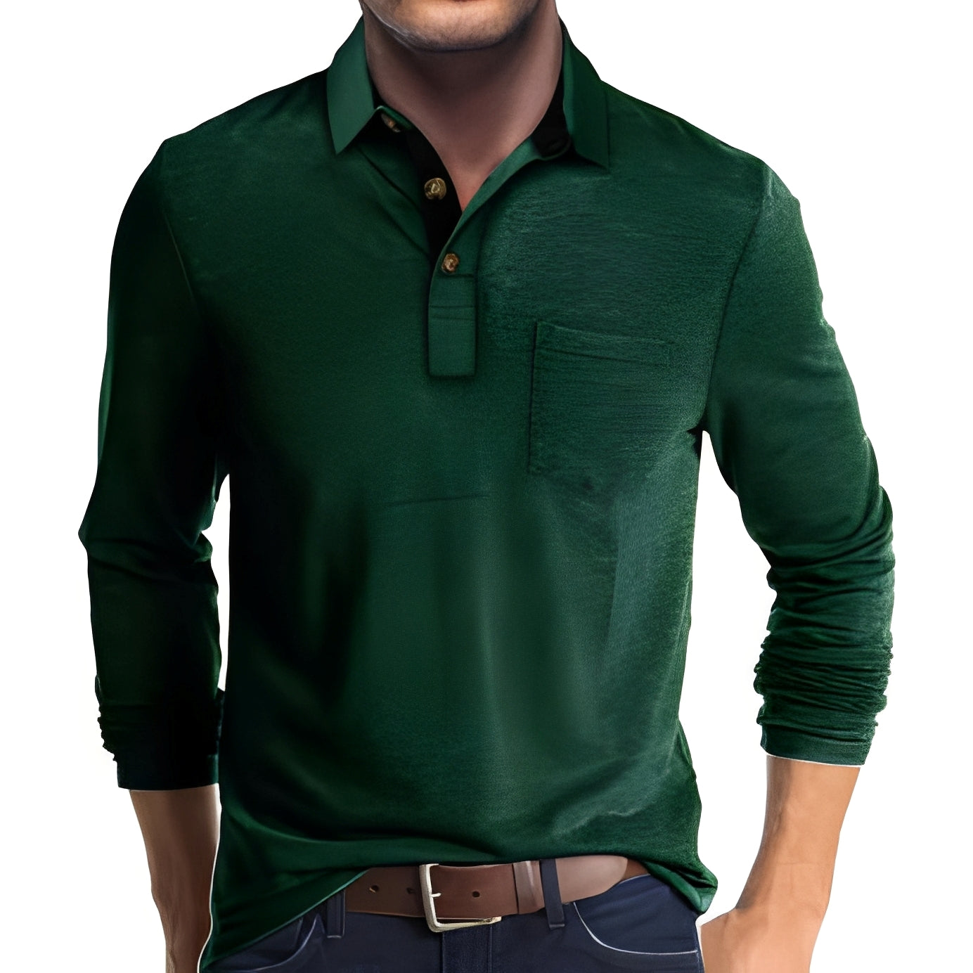 Marty - Komfortables Langarm-Poloshirt für Herren