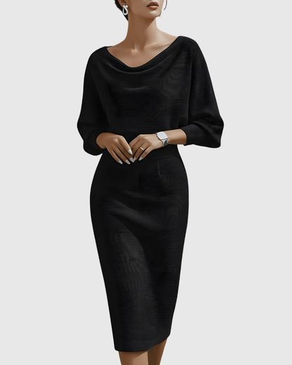 Danaya – Stilvolles Midikleid mit Drapierung