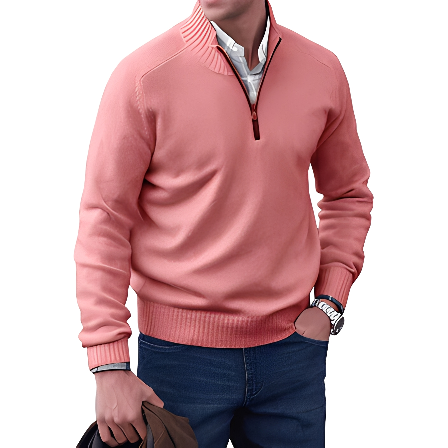 Khirvy - Stilvoller Halbzip-Pullover für Herren