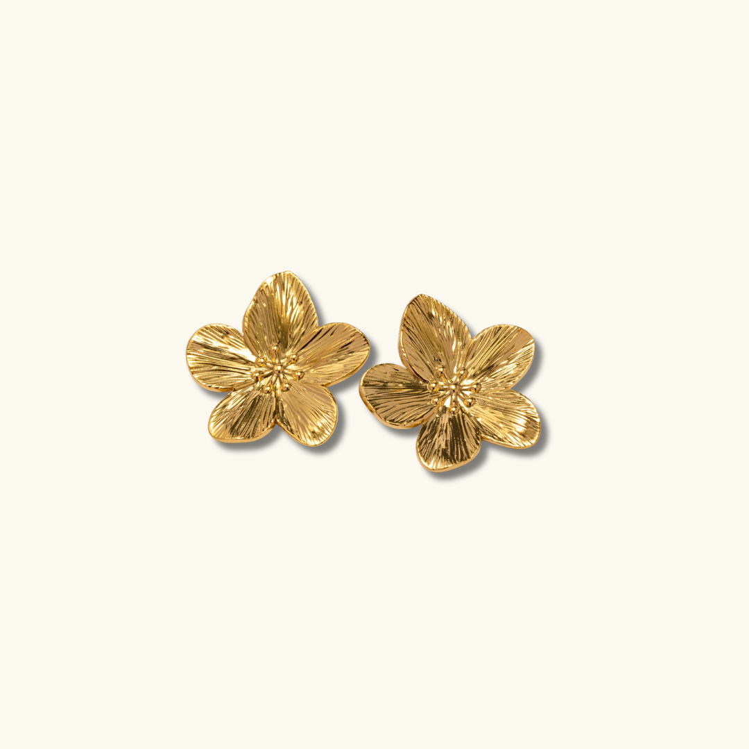 Allysa - Ohrringe aus goldenen Blumen