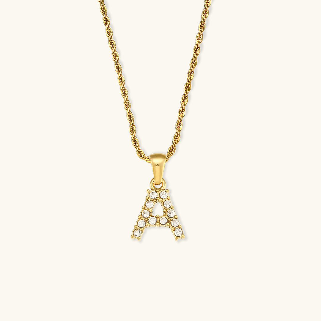 Maeve - Halskette mit Diamanten und Initialen