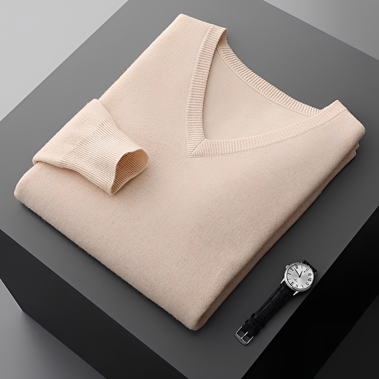 Walter - Bequemer Pullover mit V-Ausschnitt