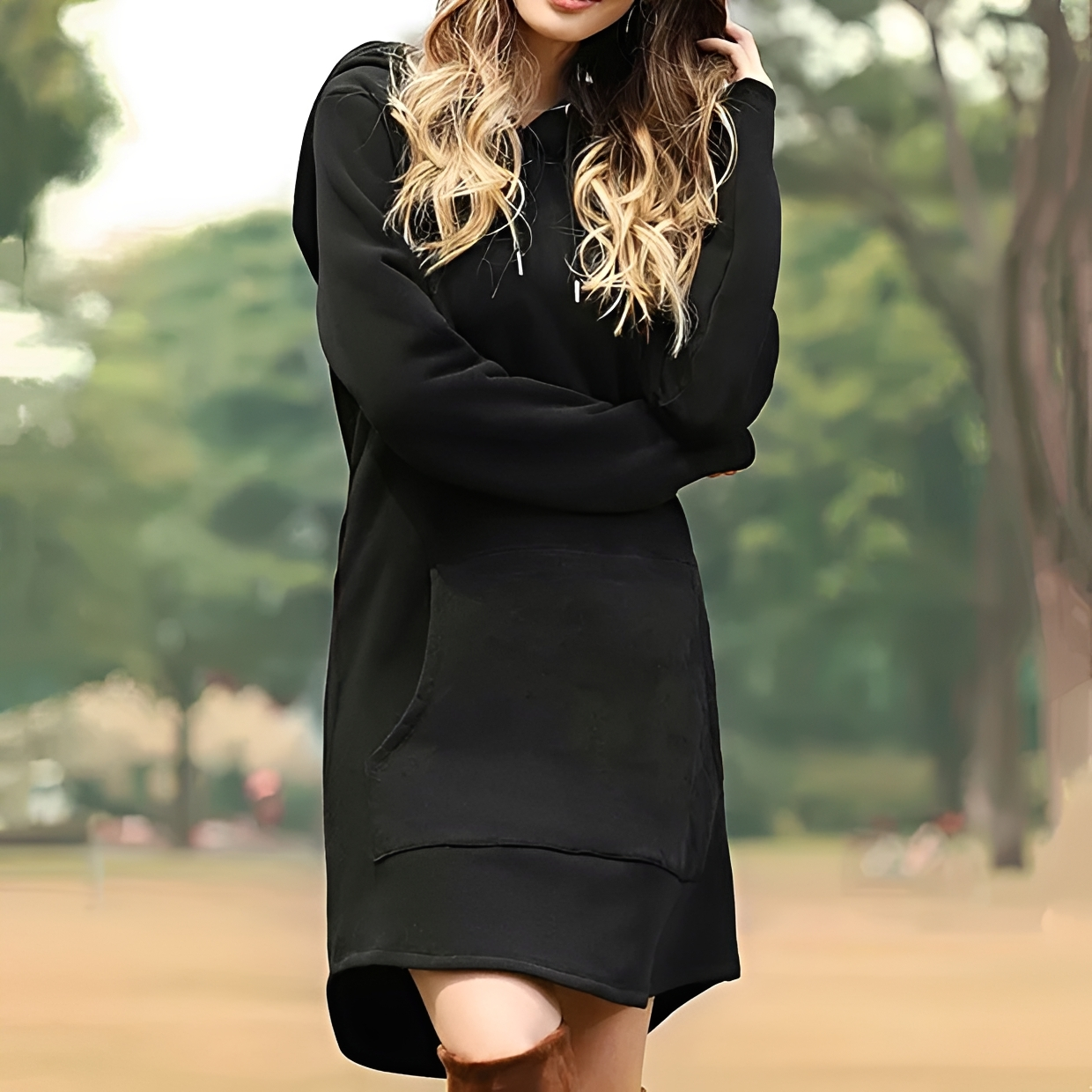 Juris - Elegantes Mini-Kleid mit Kapuze