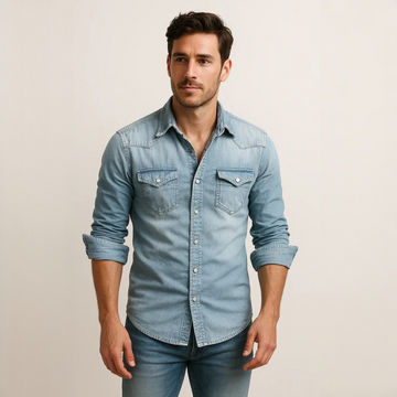 Maxime - Bequemes Langarm-Poloshirt
