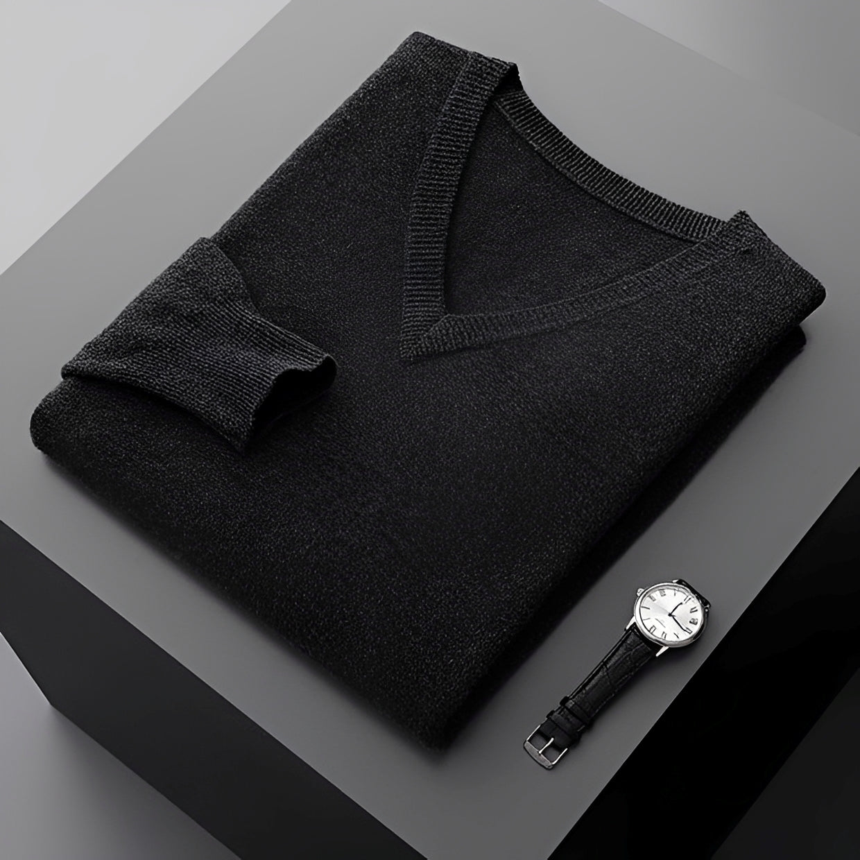 Walter - Bequemer Pullover mit V-Ausschnitt