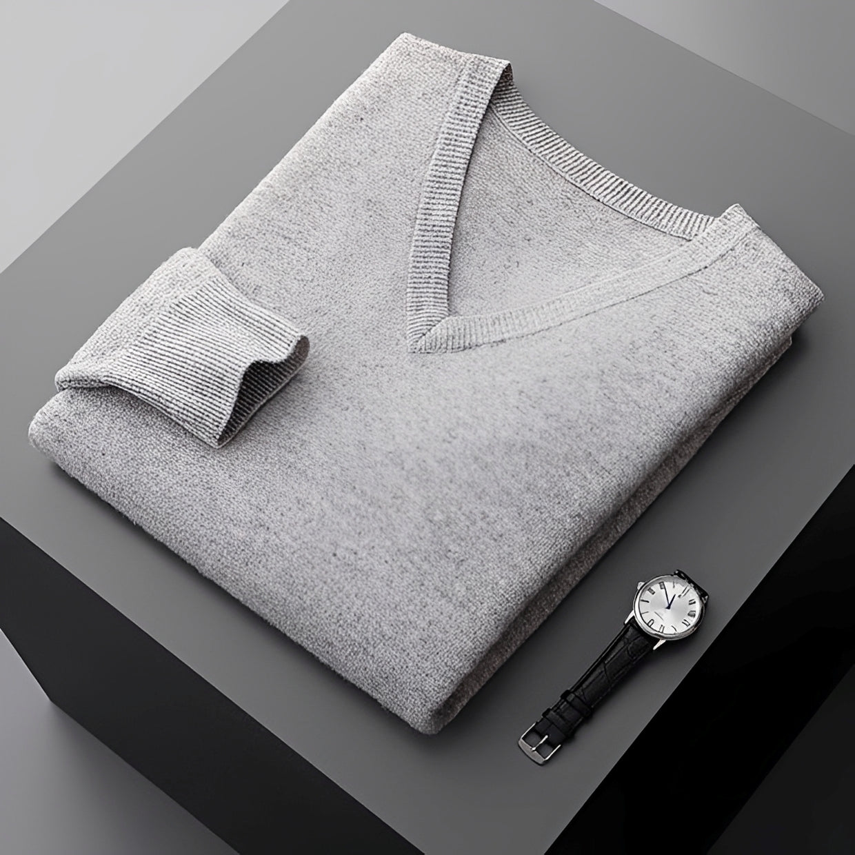 Walter - Bequemer Pullover mit V-Ausschnitt