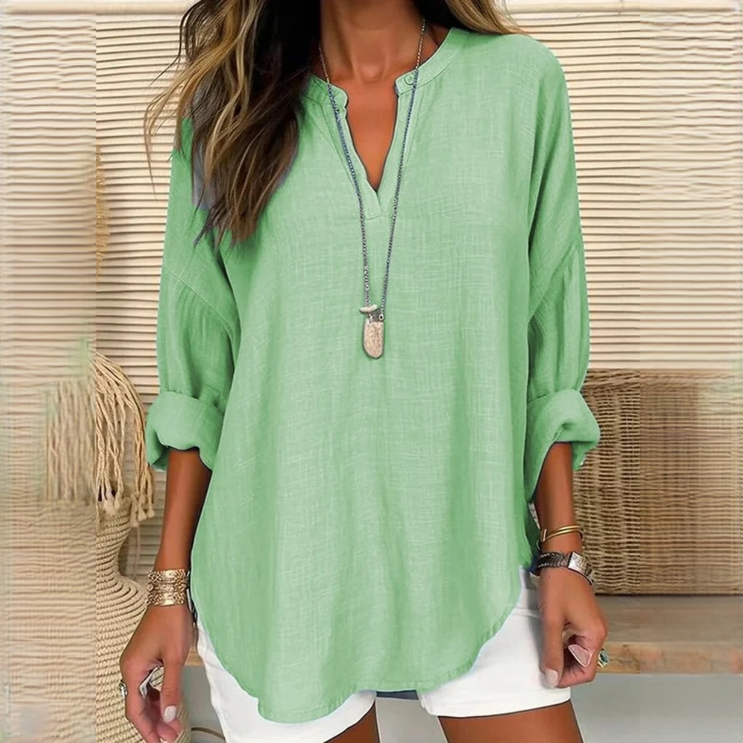 Eliza - Bequeme Bluse mit V-Ausschnitt