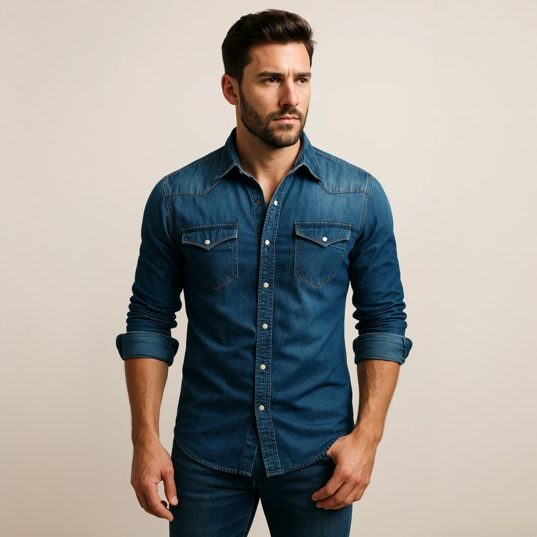Maxime - Bequemes Langarm-Poloshirt