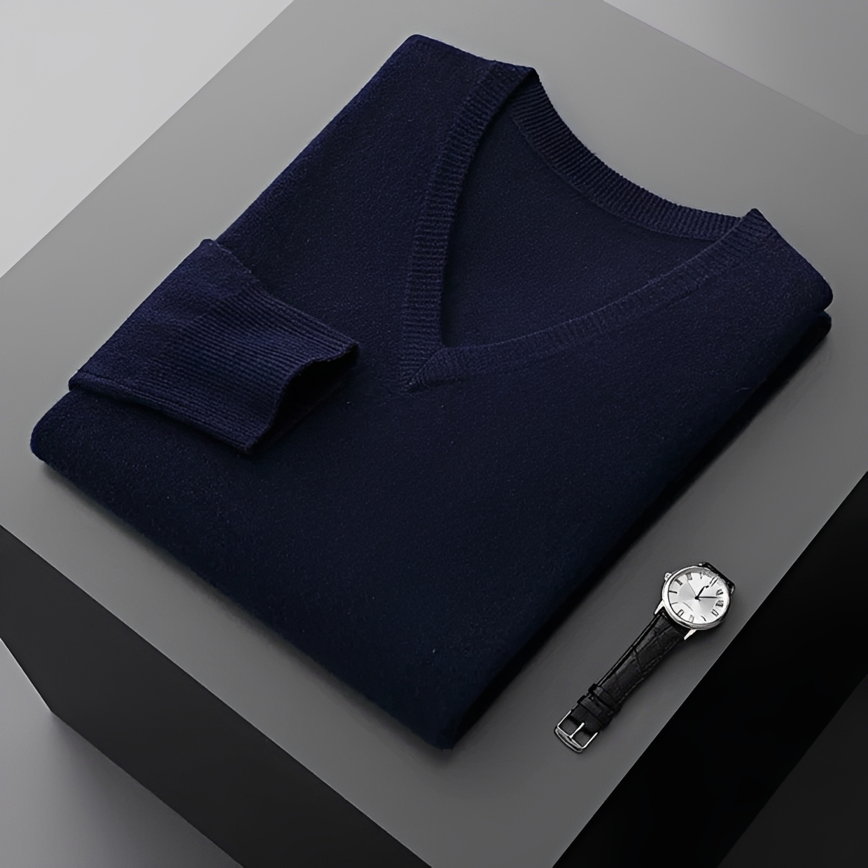 Walter - Bequemer Pullover mit V-Ausschnitt