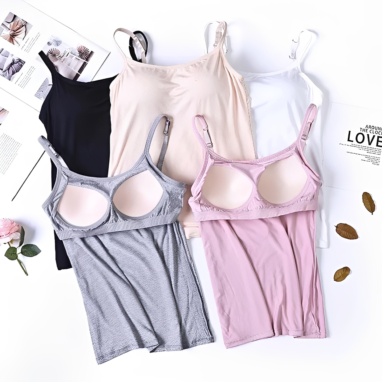 Selena - Elegantes Top mit integriertem BH
