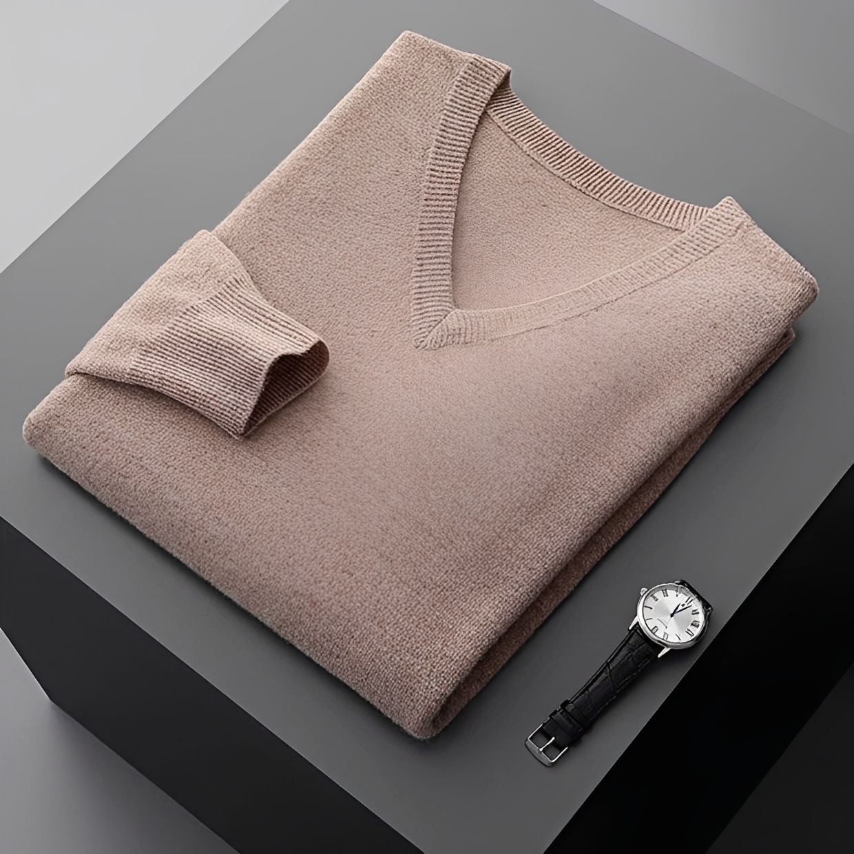 Walter - Bequemer Pullover mit V-Ausschnitt