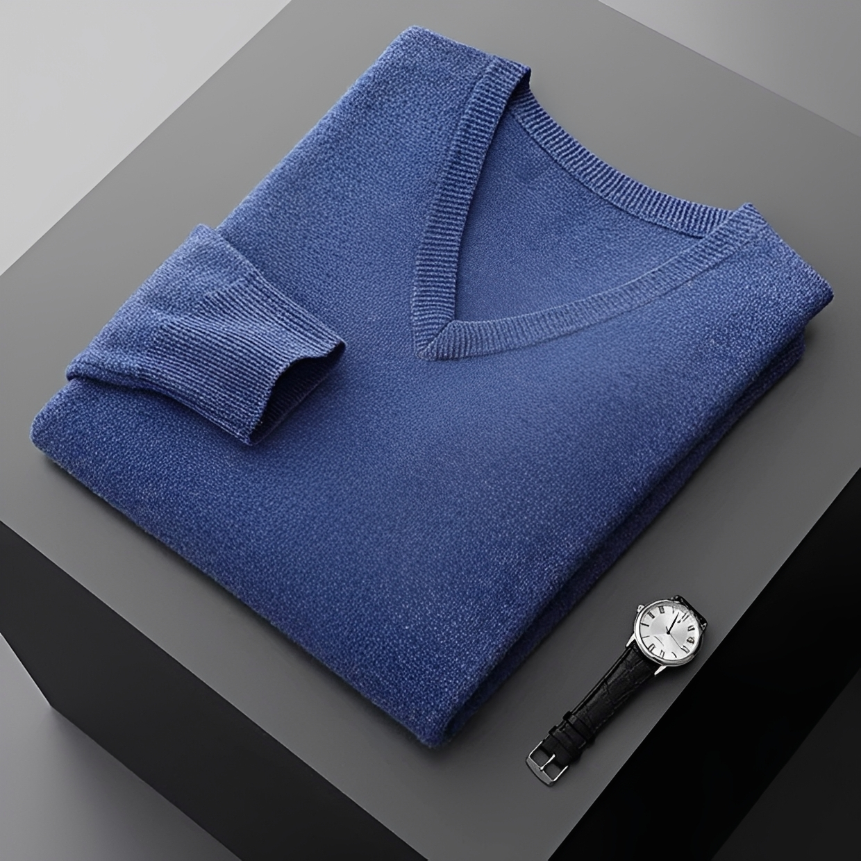 Walter - Bequemer Pullover mit V-Ausschnitt