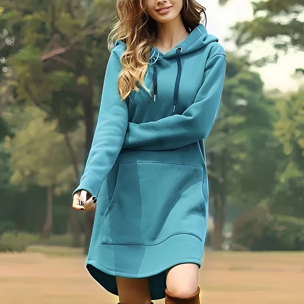 Juris - Elegantes Mini-Kleid mit Kapuze