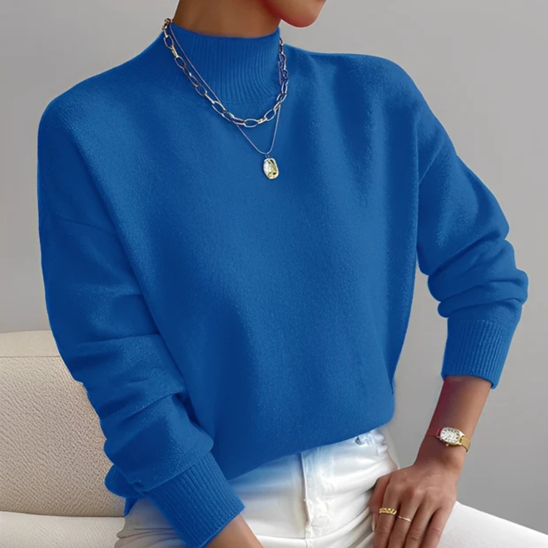 Roxana - Kuscheliger Pullover mit Stehkragen