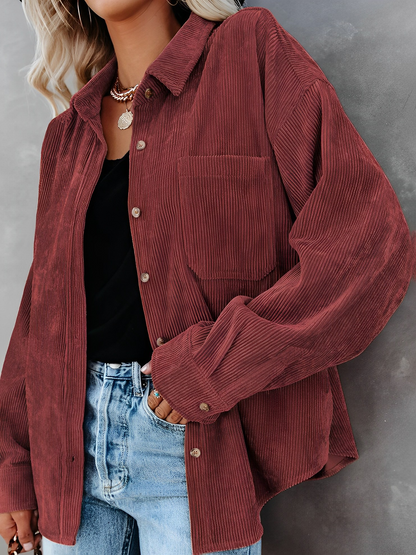 Amara - Kordjacke mit Knöpfen