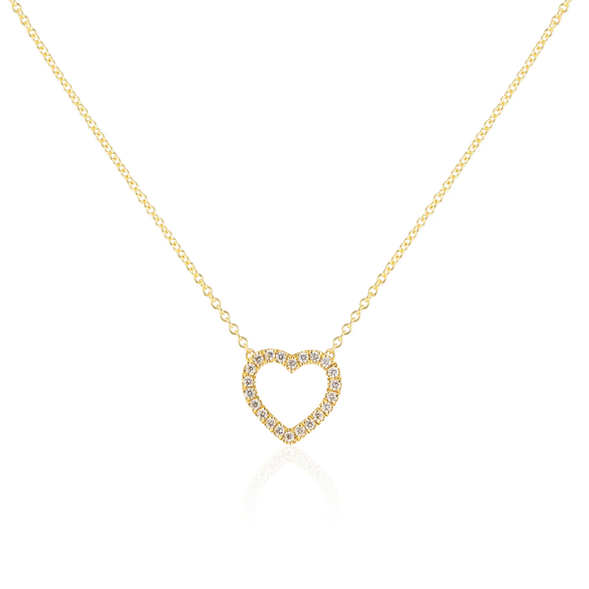 Kleine Halskette der Liebe - Herz-Halskette aus Gold und Diamant