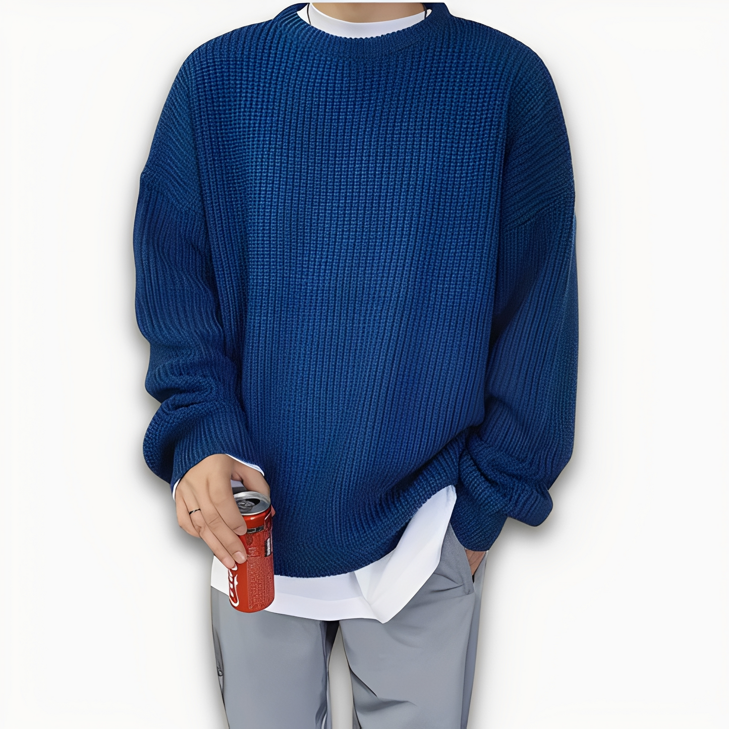 Abdias - Herren Oversize-Strickpullover