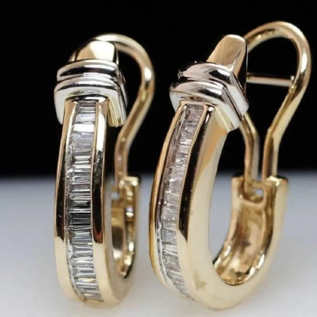 Brillanz verfeinert - Ohrringe vintage aus Gold und Diamanten