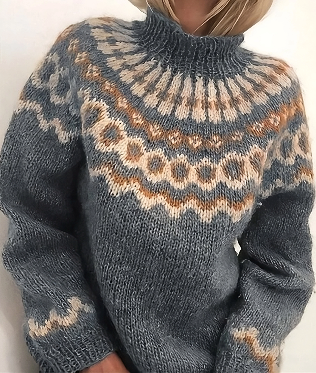 Oona – Warmer Islandpullover mit Rollkragen