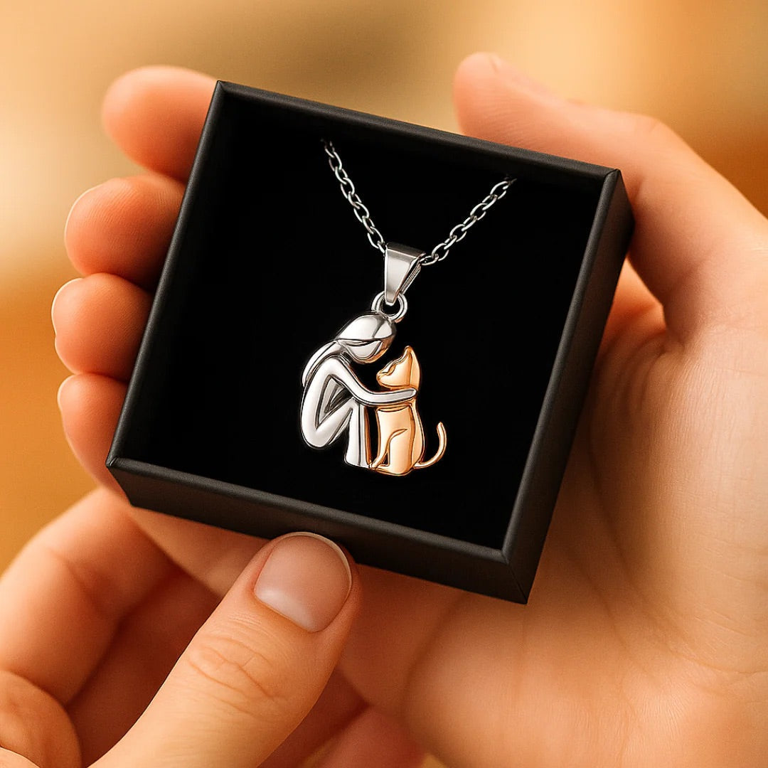 Mignon – Halsband mit eingewobenem Katzenanhänger