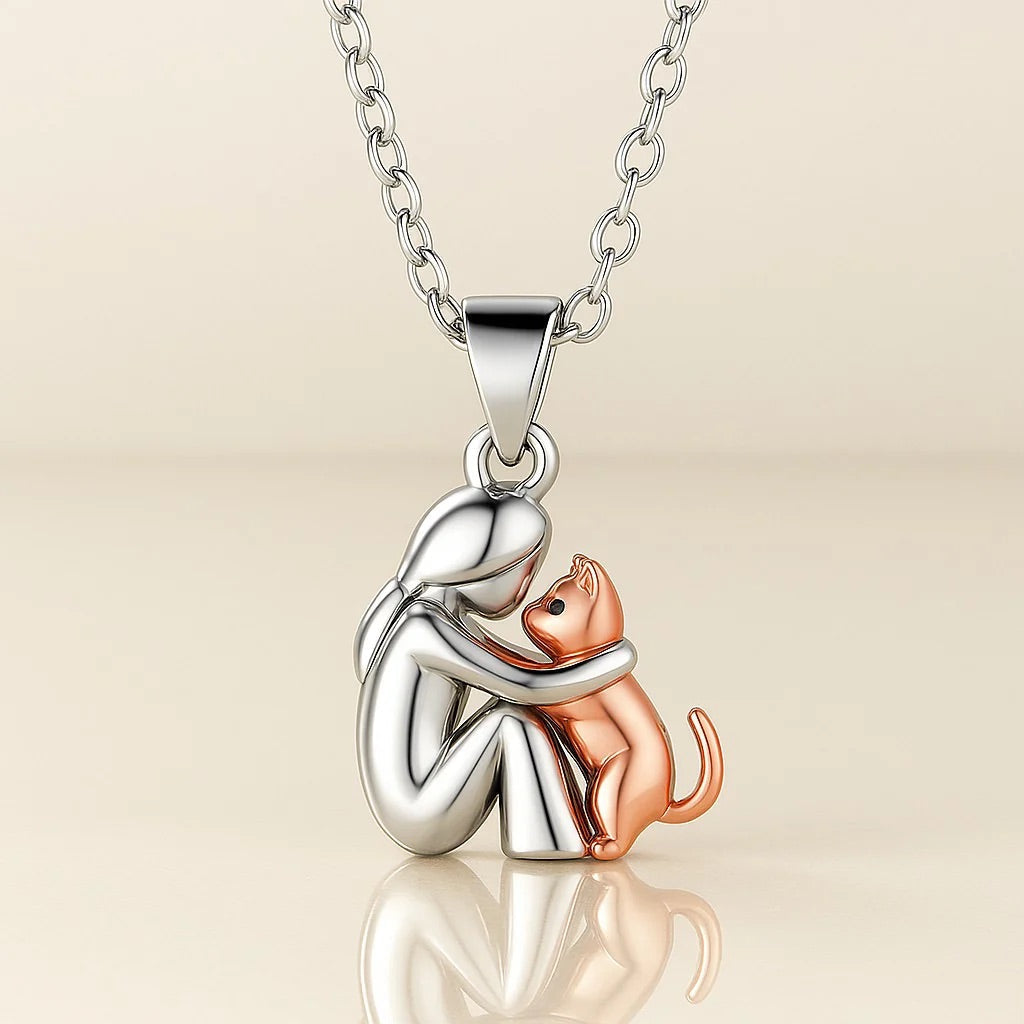 Mignon – Halsband mit eingewobenem Katzenanhänger