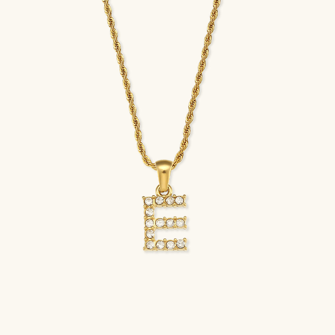 Maeve - Halskette mit Diamanten und Initialen