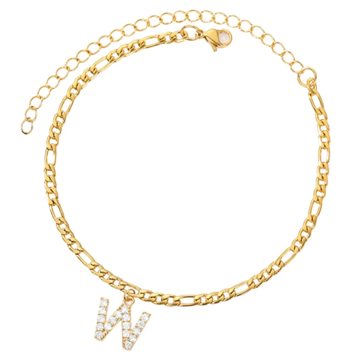 Knöchel mit Initiale - Armband am Knöchel mit Ihrer Initiale