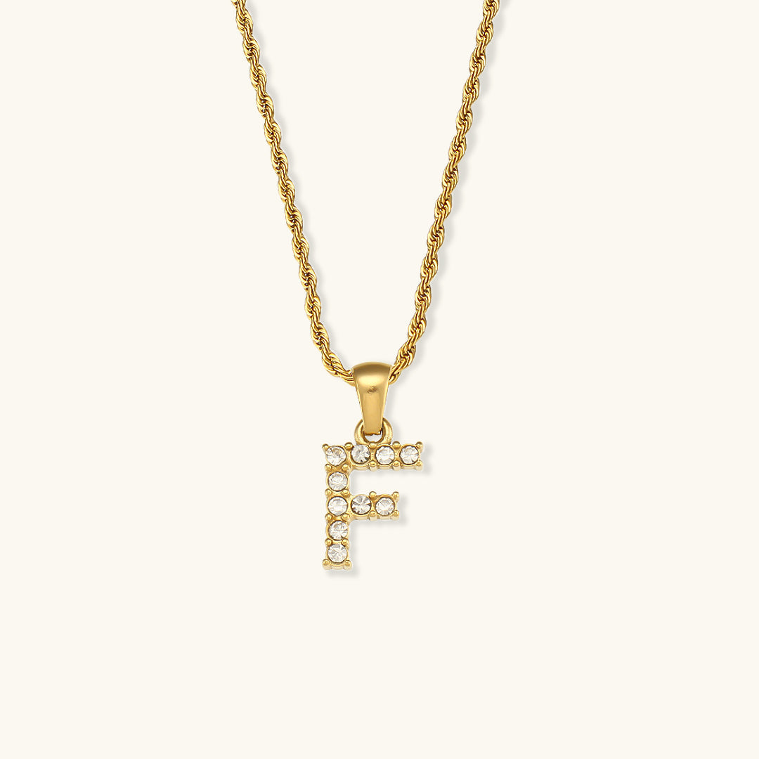 Maeve - Halskette mit Diamanten und Initialen