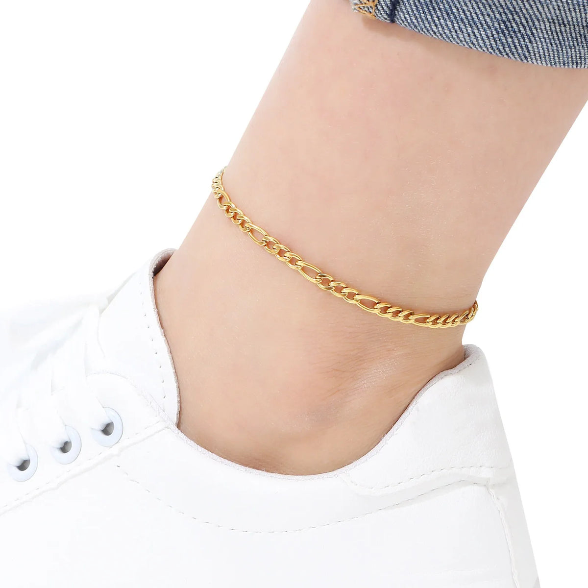 Figaro – Kette für den Knöchel in Gold
