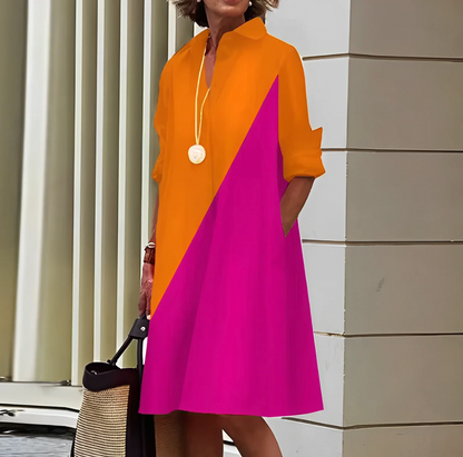 Alissa - Elegantes und bequemes Damen-Midikleid.