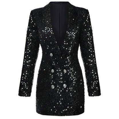 Célina - Glänzendes Blazer-Kleid für Damen im Trend