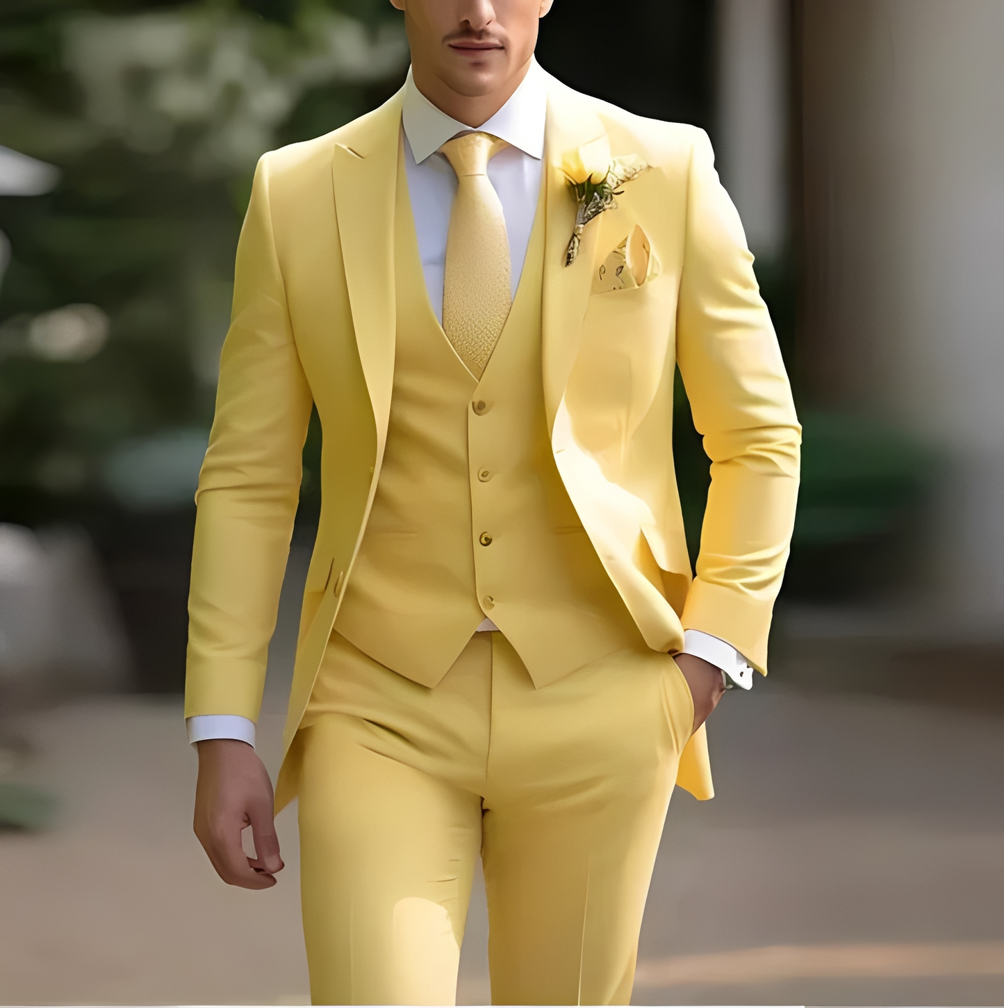 Abenner - Formelles dreiteiliges Slim-Fit-Outfit für Herren