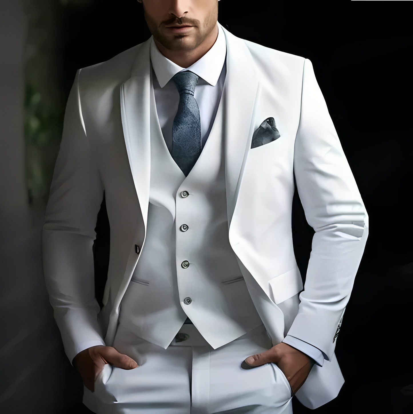 Abenner - Formelles dreiteiliges Slim-Fit-Outfit für Herren