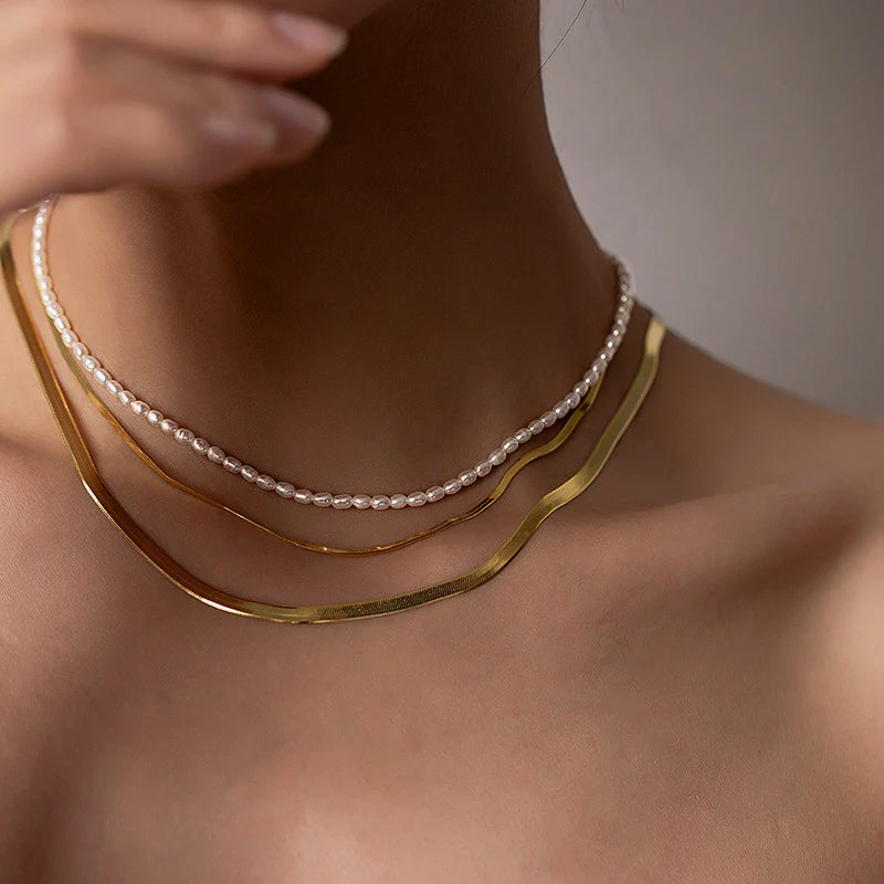 Olivia – Elegantes Perlenhalskette