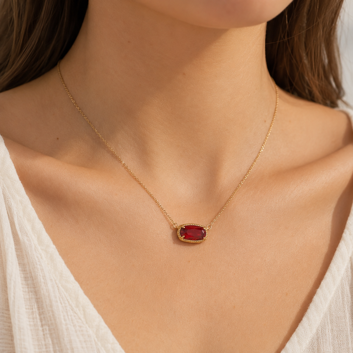 Viya – Elegante Halskette mit Geburtsstein