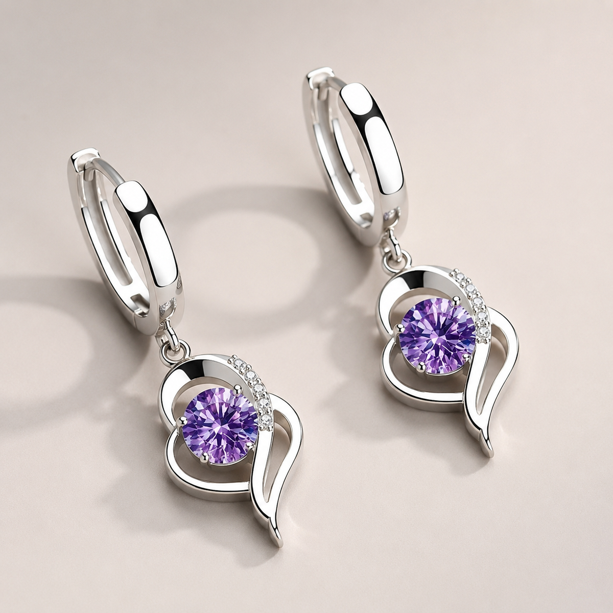Noelle – Ohrringe aus 925er Silber und Zirkonia Blumen