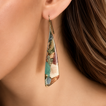 Gaia – Ohrringe vintage mit Naturstein
