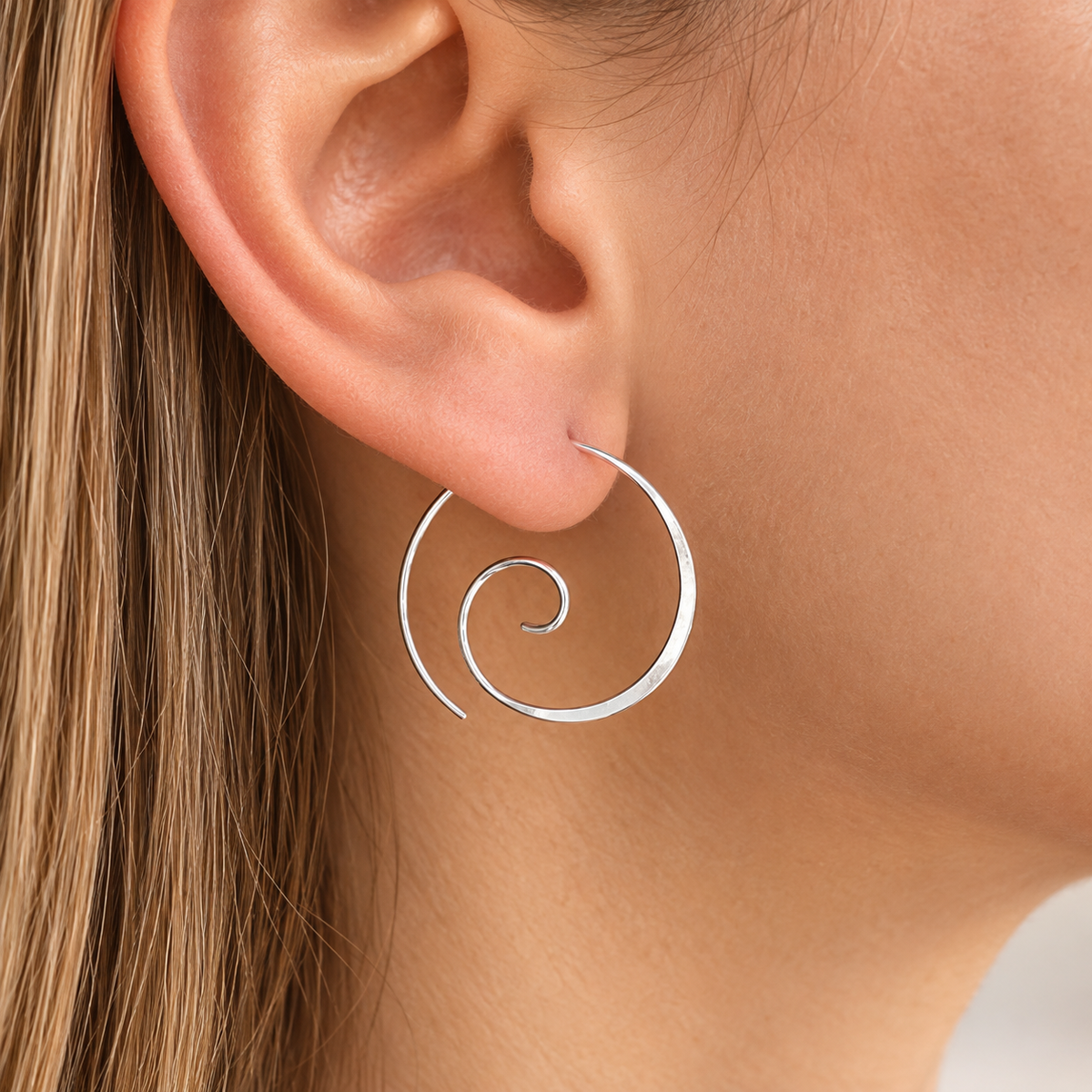 Yara – Ohrringe Spiralen Boho aus Silber