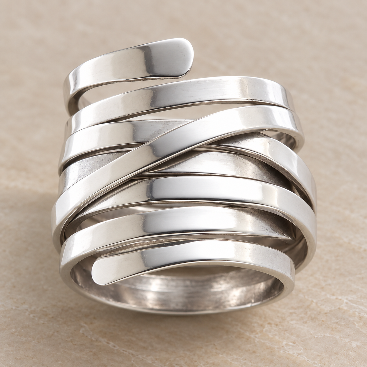 Bliss – Dicke Vintage-Silberring