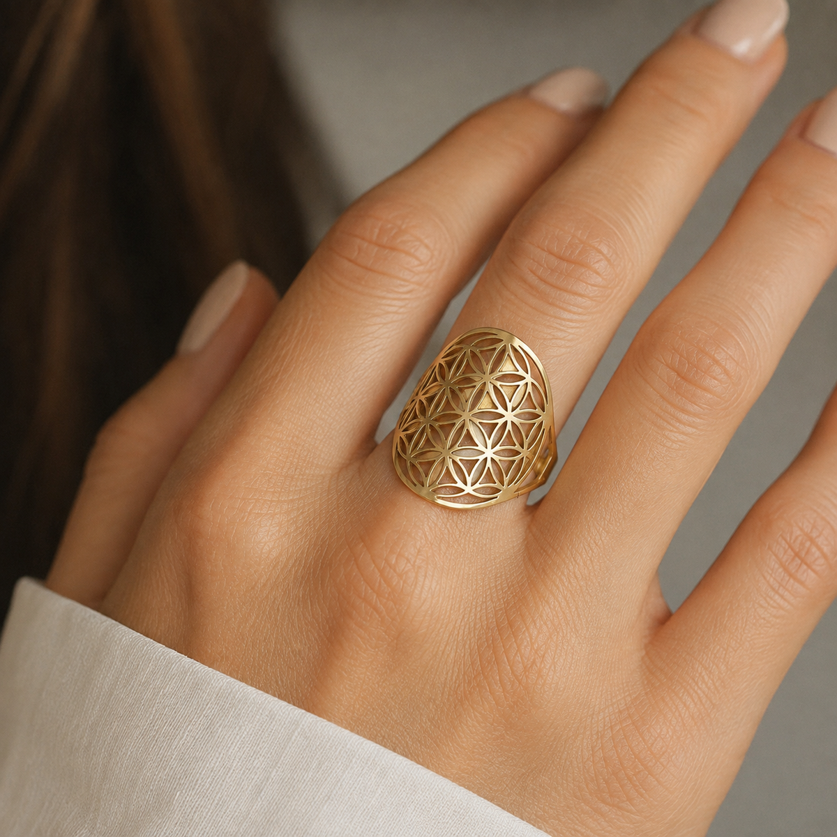 Myrrha – Energetischer Ring Blume des Lebens