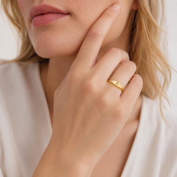 Minimalistischer Namensring | Minimalistischer Ring mit gravierter Initiale