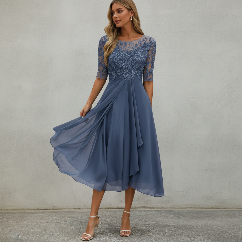 Yara - Stilvolles Midikleid aus Chiffon