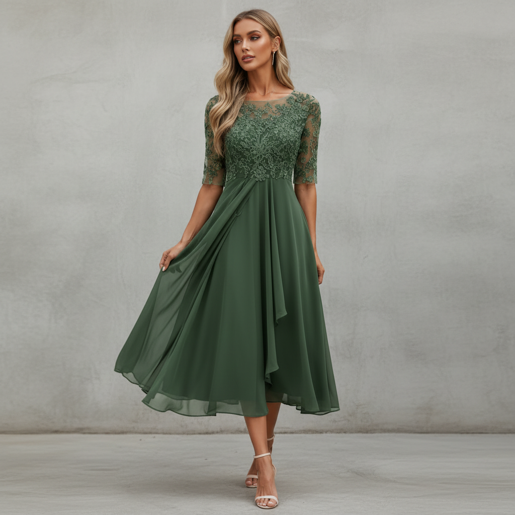 Yara - Stilvolles Midikleid aus Chiffon