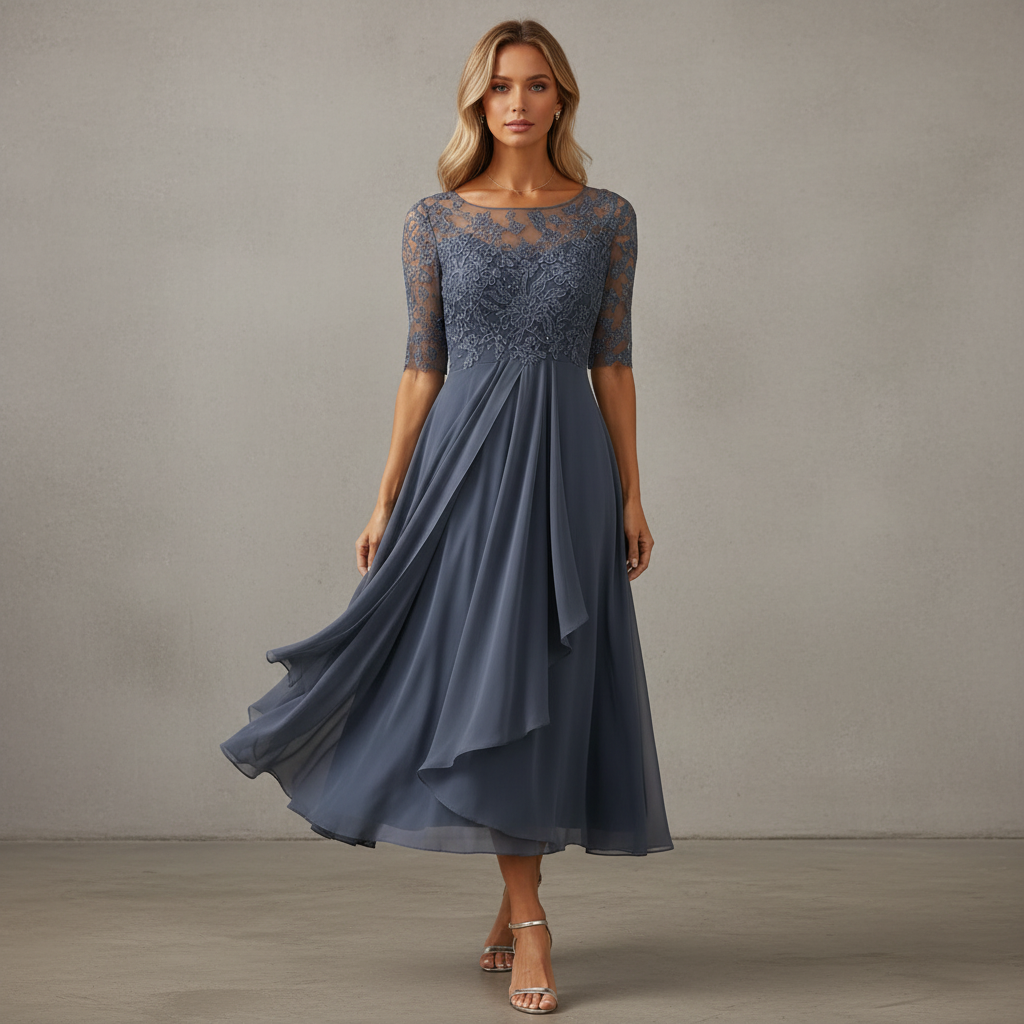 Yara - Stilvolles Midikleid aus Chiffon