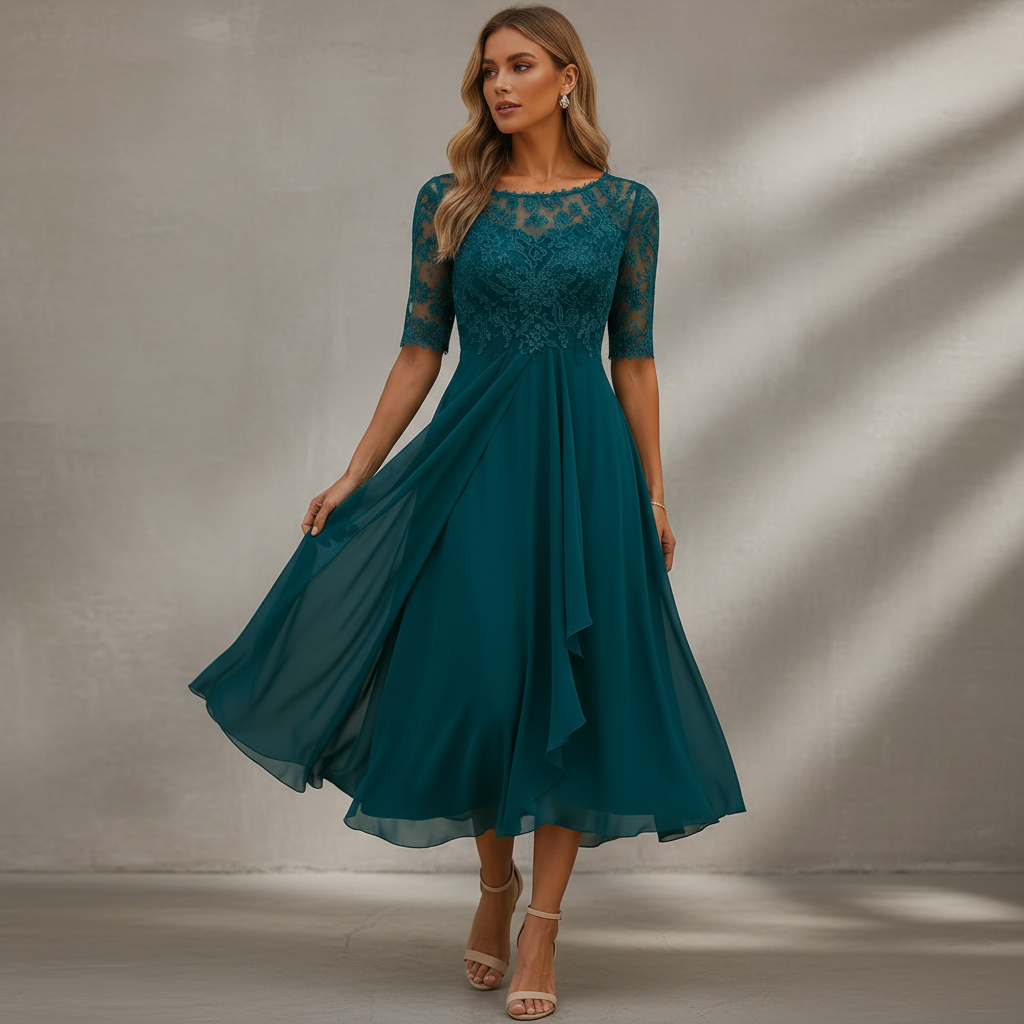 Yara - Stilvolles Midikleid aus Chiffon