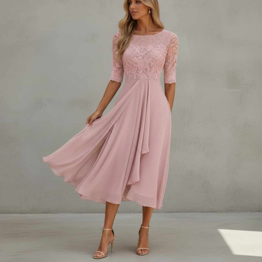Yara - Stilvolles Midikleid aus Chiffon
