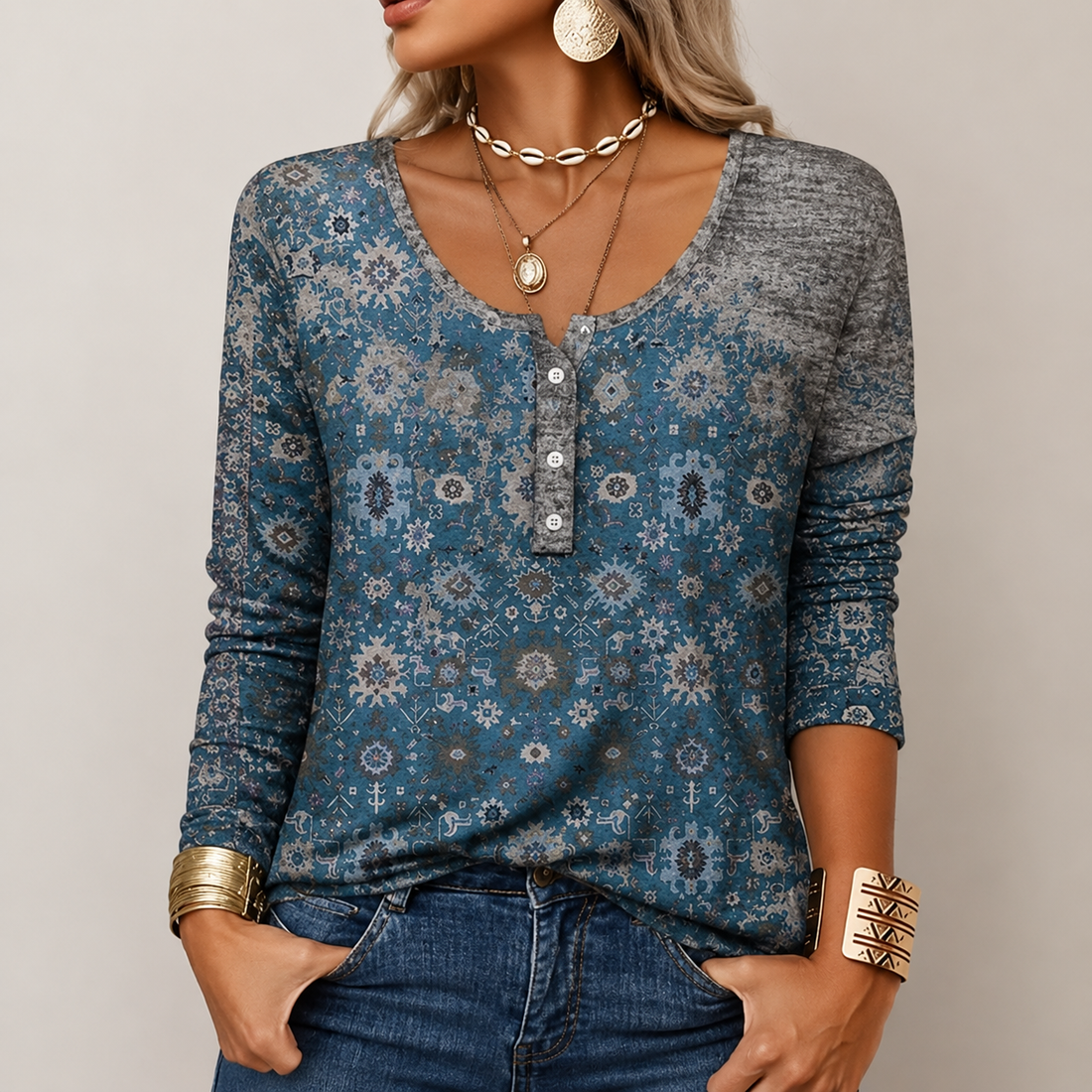 Hilde - Stylischer Pullover mit Aztekenmuster